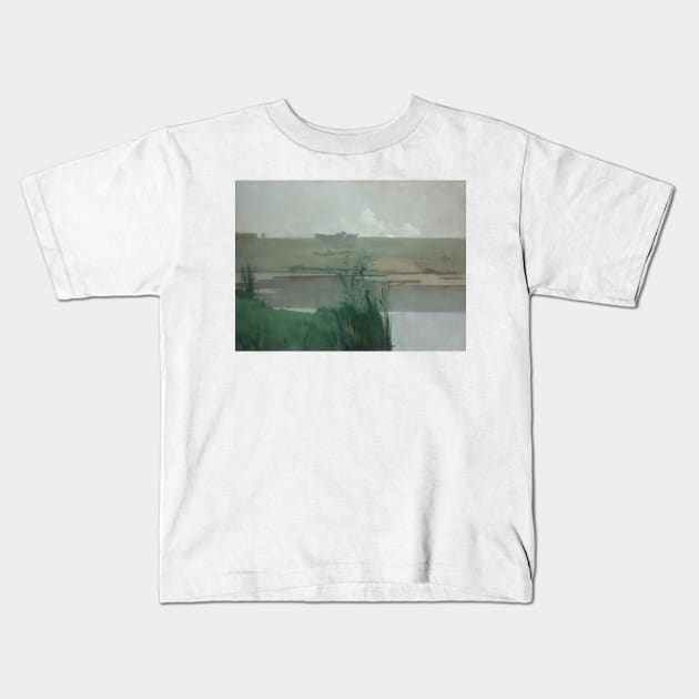 Arques-la-Bataille by John Henry Twachtman Kids T-Shirt by Classic Art Stall